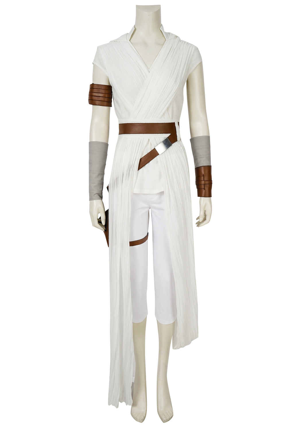 Rey Skywalker Cosplay Kostuum Witte Outfit