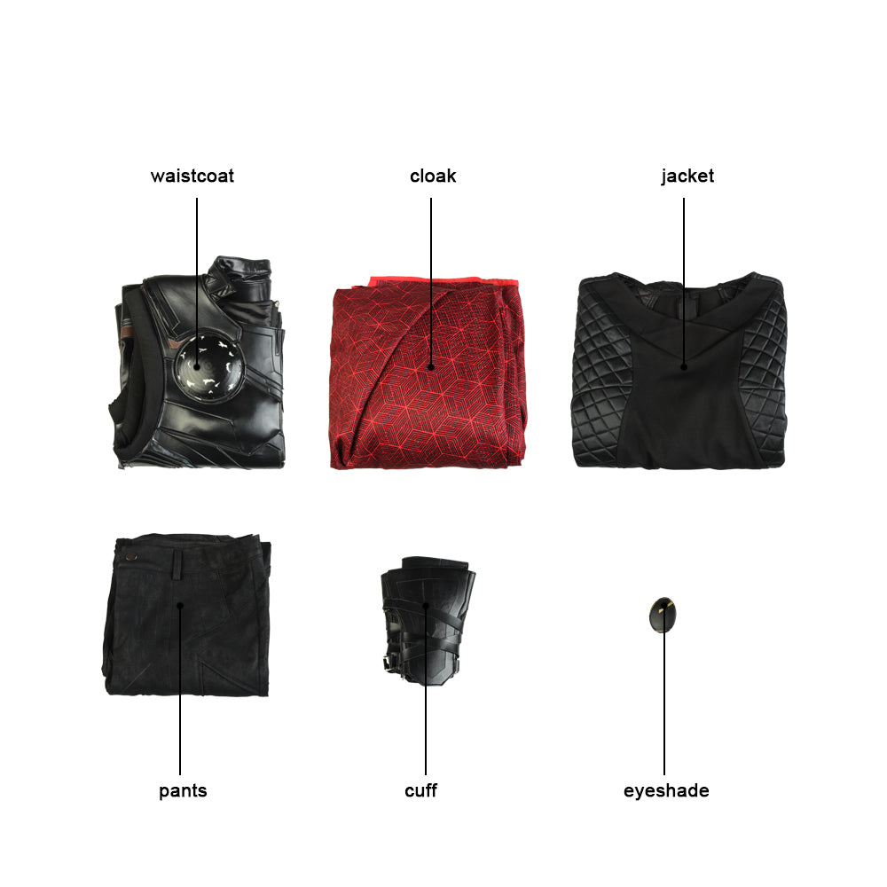Thor Zwart Outfit Cosplay Kostuum